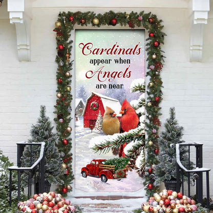 Cardinals Appear When Angels Are Near Door Cover - Religious Door Decorations