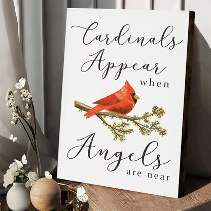 Cardinals Appear When Angels Are Near Red Cardinal From - Jesus Canvas Pictures - Christian Wall Art