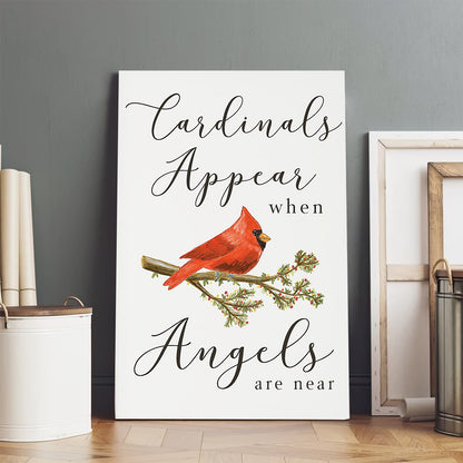 Cardinals Appear When Angels Are Near Red Cardinal From - Jesus Canvas Pictures - Christian Wall Art