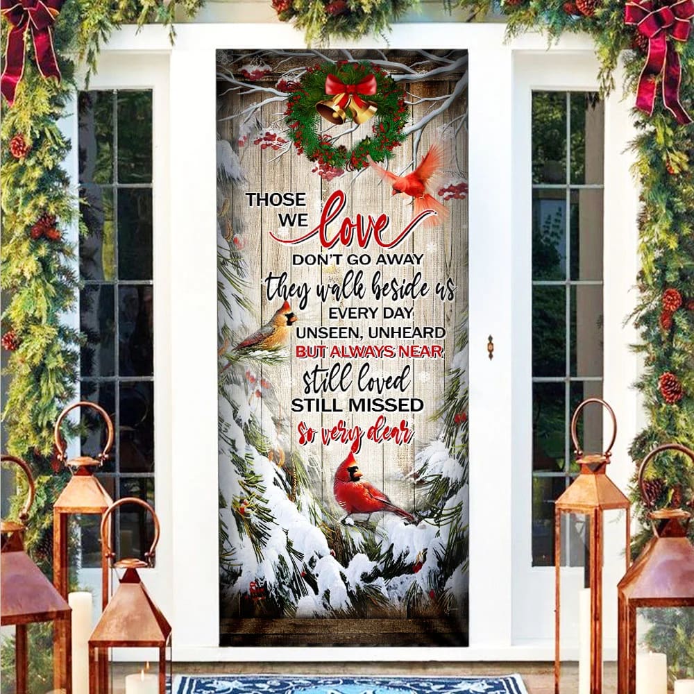 Cardinals Christmas Door Cover - Cardinal Christmas Decor - Christmas Door Cover Decorations