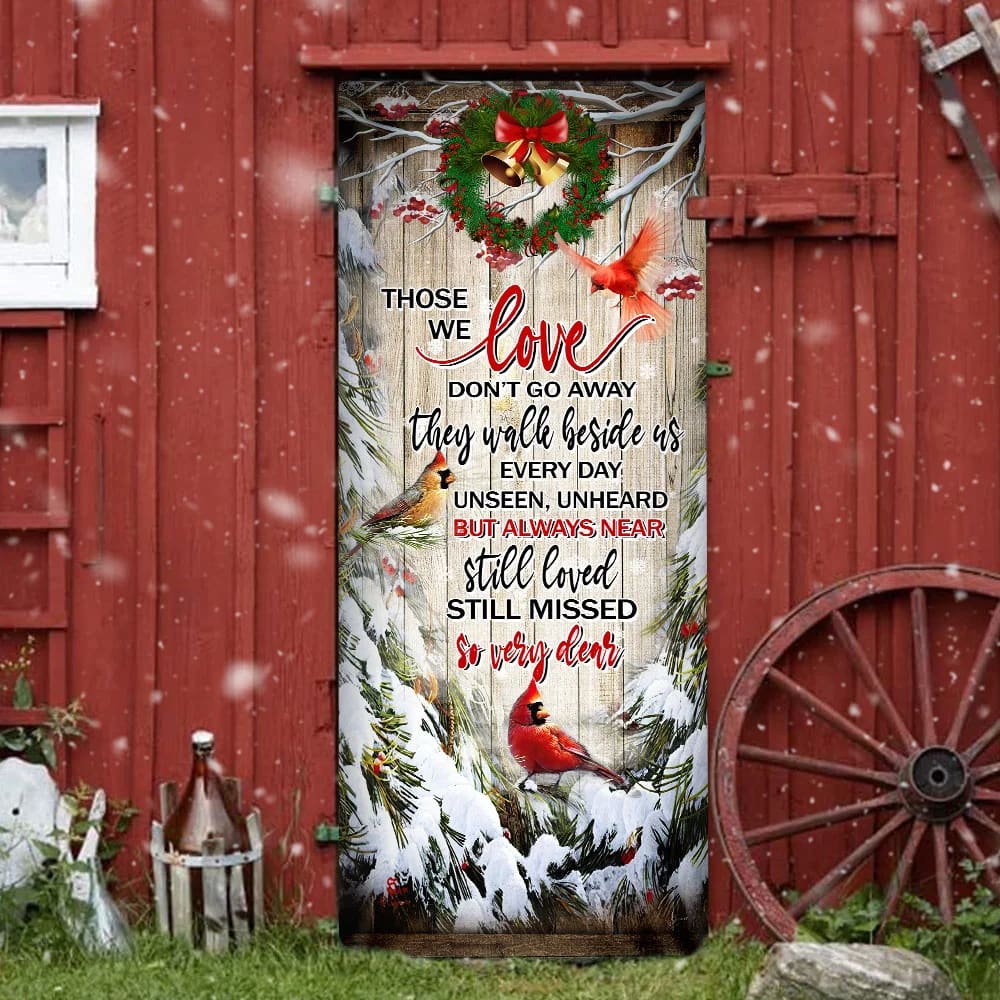 Cardinals Christmas Door Cover - Cardinal Christmas Decor - Christmas Door Cover Decorations