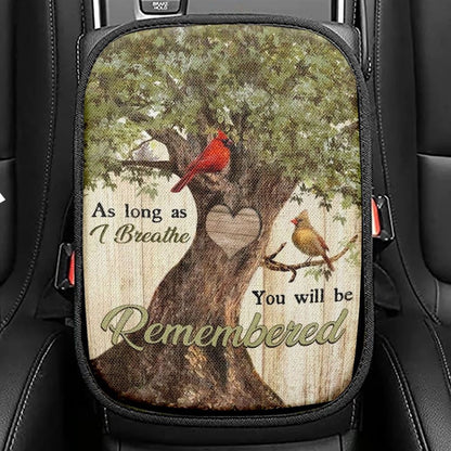 Cardinals Drawing, Oak Tree, Heart Shape, You Will Be Remembered Car Center Console Cover, Christian Armrest Seat Cover, Bible Seat Box Cover