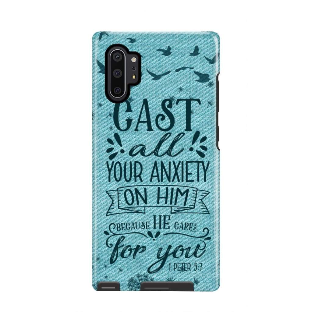 Cast All Your Anxiety On Him 1 Peter 57 Phone Case - Bible Verse Phone Case- Iphone Samsung Cases Christian
