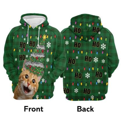 Cat Christmas Tree All Over Print 3D Hoodie For Men And Women, Best Gift For Cat lovers, Best Outfit Christmas