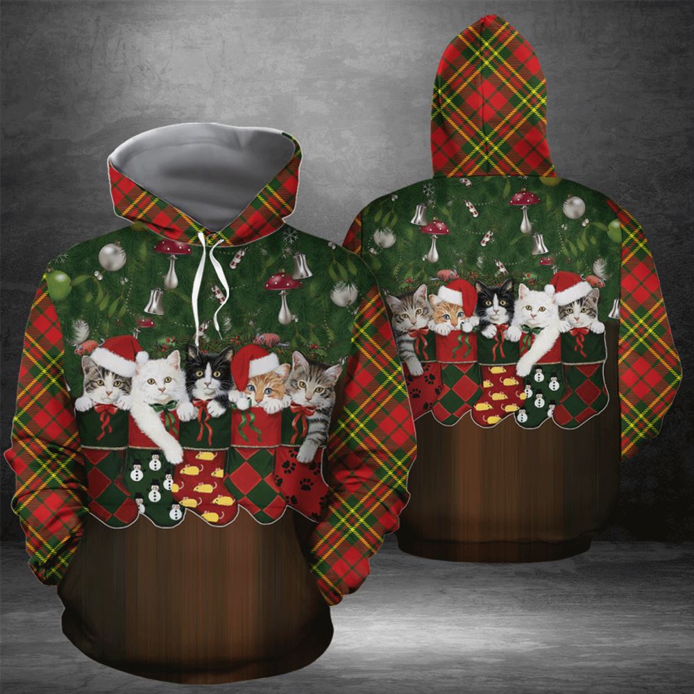 Cat Group Socks All Over Print 3D Hoodie For Men And Women, Best Gift For Cat lovers, Best Outfit Christmas