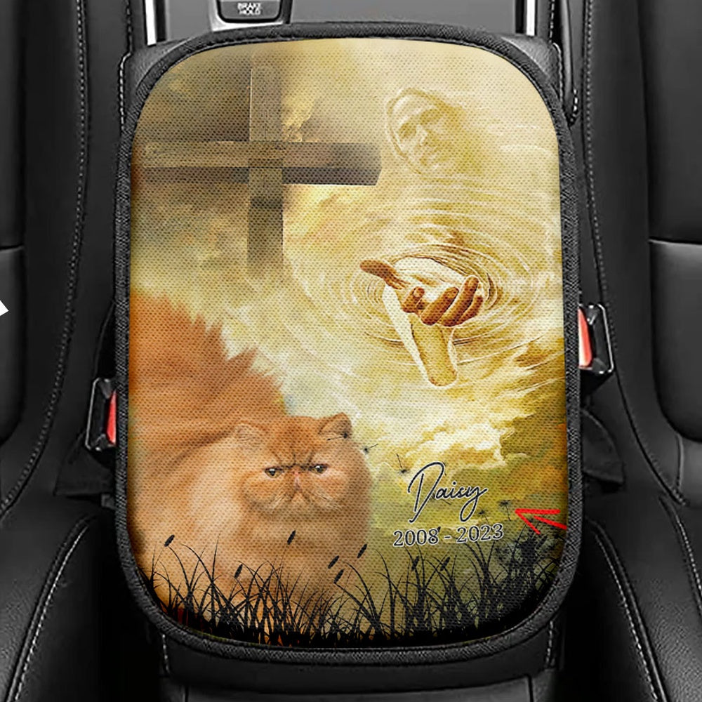 Cat Memorial Seat Box Cover, Take My Hand Jesus, Pet Loss Gifts