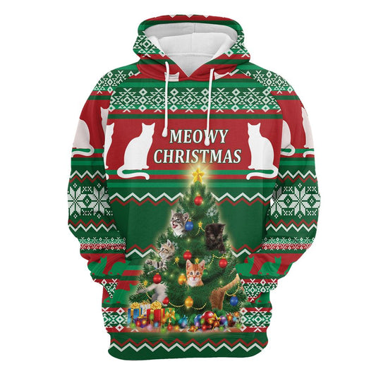 Cat Meowy Christmas All Over Print 3D Hoodie For Men And Women, Best Gift For Dog lovers, Best Outfit Christmas