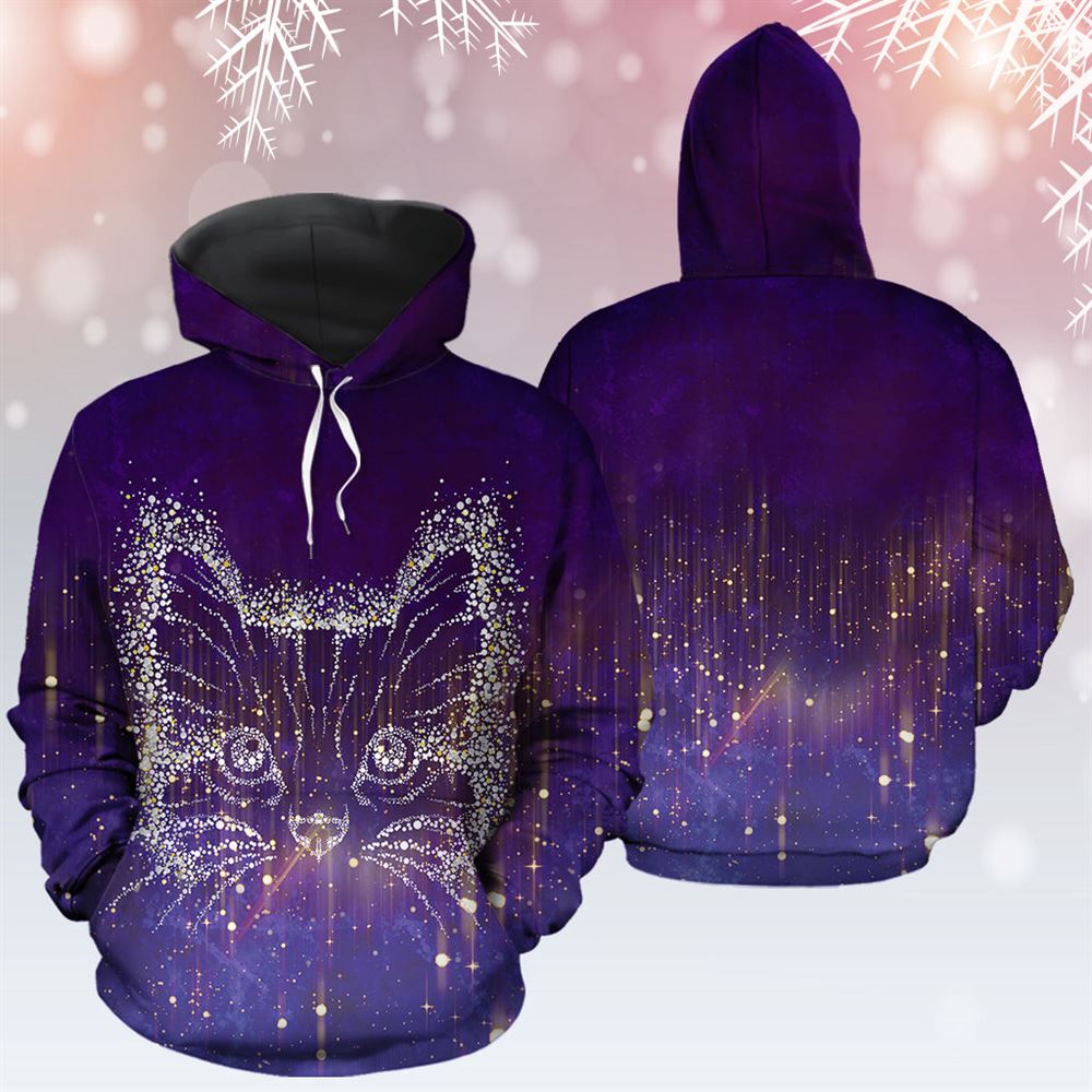 Cat Snowflake All Over Print 3D Hoodie For Men And Women, Best Gift For Cat lovers, Best Outfit Christmas