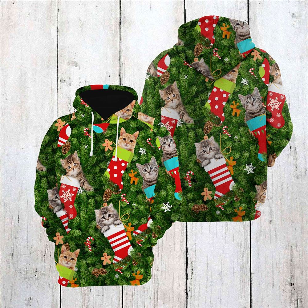 Cat Socks Christmas All Over Print 3D Hoodie For Men And Women, Best Gift For Cat lovers, Best Outfit Christmas