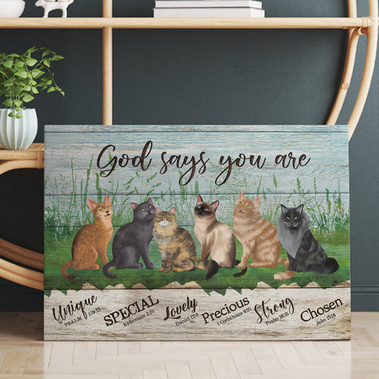 Cats God Says You Are Canvas Wall Art