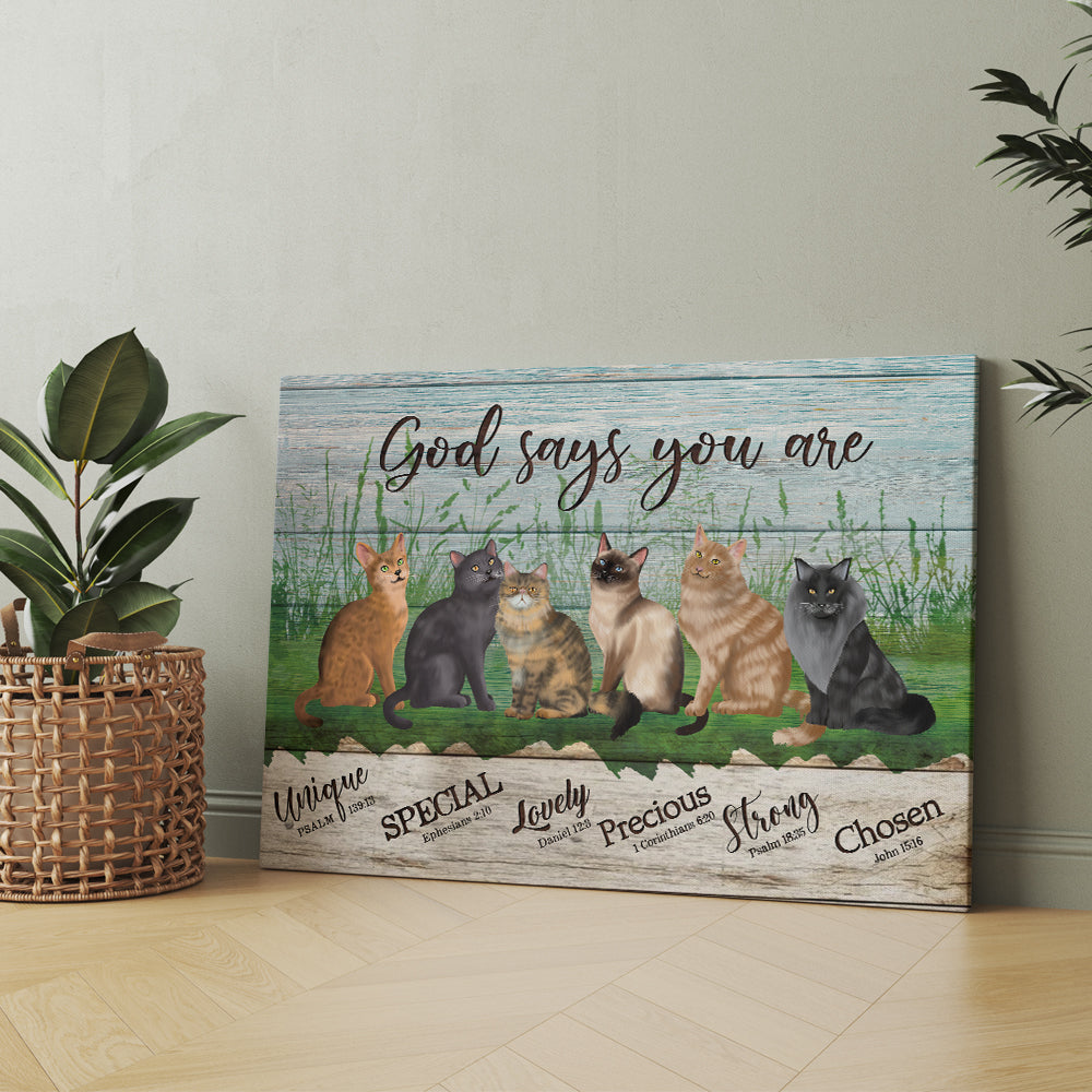 Cats God Says You Are Canvas Wall Art