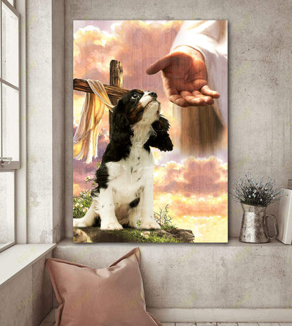 Cavalier King Charles Spaniel God Hand Photo Canvas - Canvas Decor Ideas