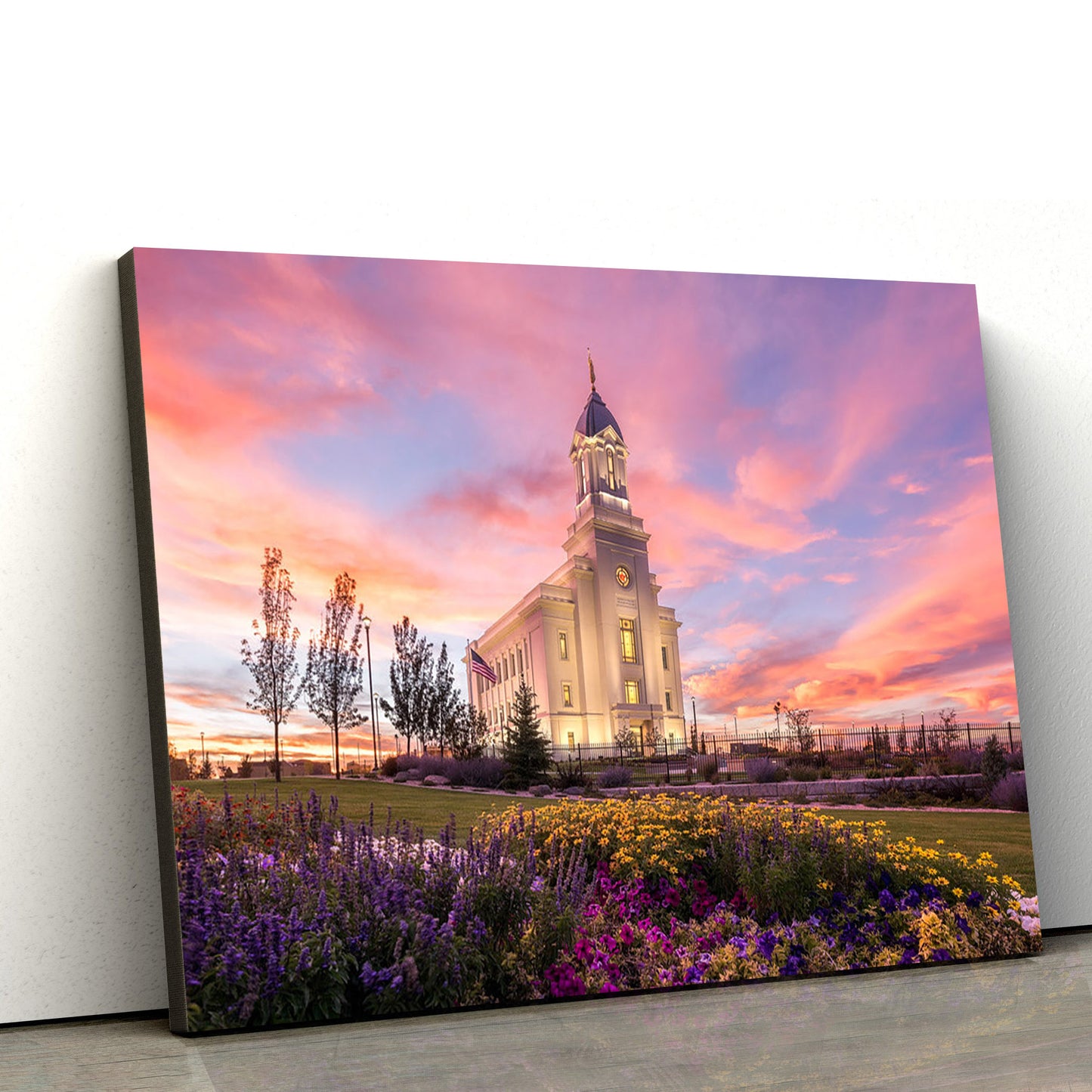 Cedar City Temple Abiding Faith Canvas Wall Art - Jesus Christ Picture - Canvas Christian Wall Art