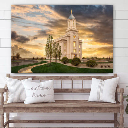 Cedar City Temple Covenant Path Series Canvas Wall Art - Jesus Christ Picture - Canvas Christian Wall Art