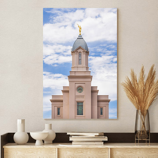 Cedar City Utah Temple  Arrows To Heaven Canvas Pictures - Jesus Canvas Art - Christian Wall Art