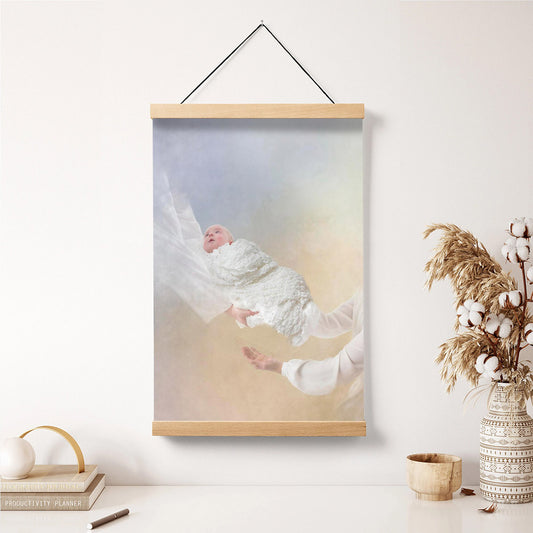 Celestial Exchange Hanging Canvas Wall Art - Gift For Mom - Religious Canvas