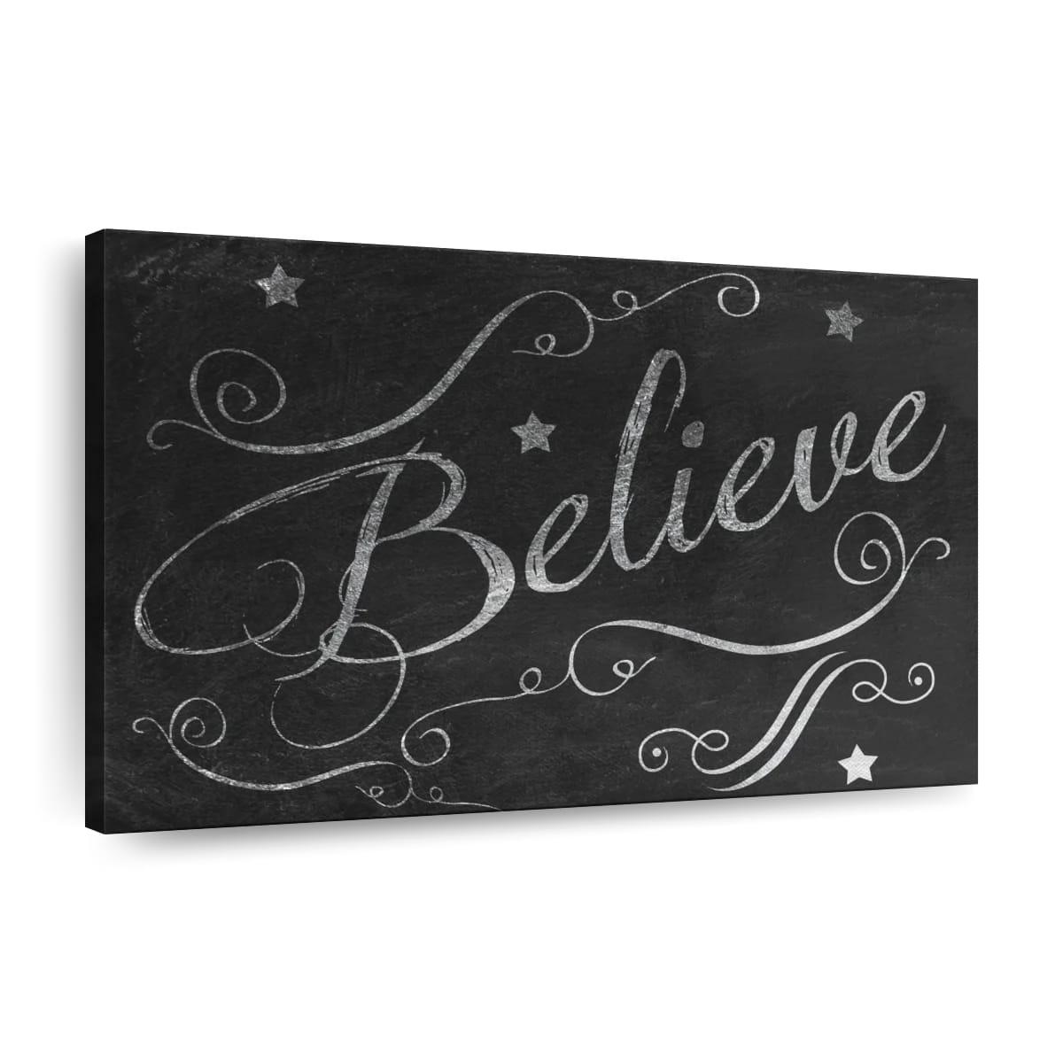 Chalkboard Believe Canvas Wall Art - Christian Canvas Wall Art - Religious Wall Art Canvas