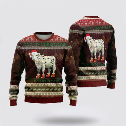 Charolais Loverss Ugly Christmas Sweater, Farm Sweater, Christmas Gift, Best Winter Outfit Christmas