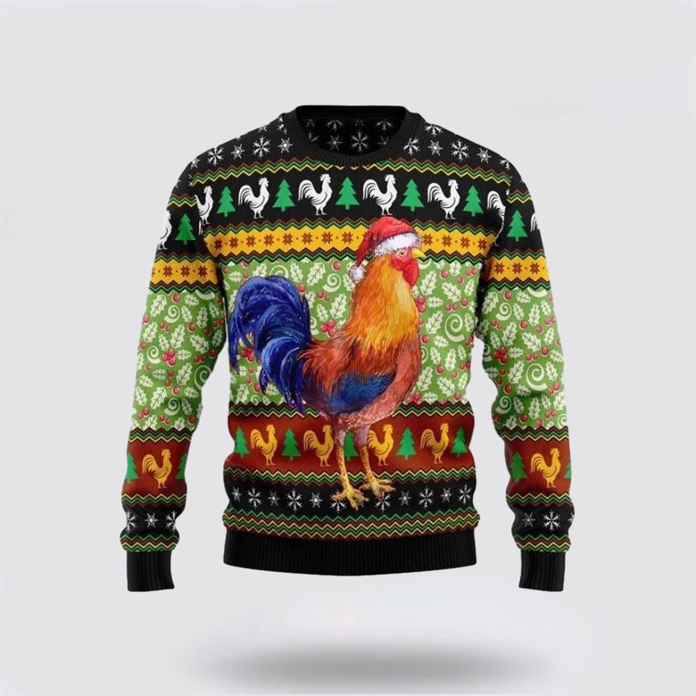 Chicken Cluck-ry Ugly Christmas Sweater, Farm Sweater, Christmas Gift, Best Winter Outfit Christmas