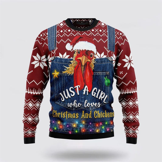 Chicken Ugly Christmas Sweater, Farm Sweater, Christmas Gift, Best Winter Outfit Christmas