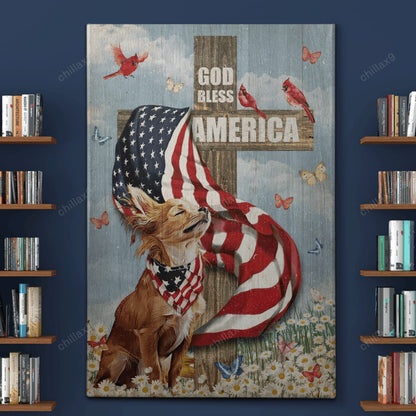 Chihuahua - God Bless America Canvas - Canvas Decor Ideas