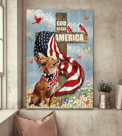 Chihuahua - God Bless America Canvas - Canvas Decor Ideas