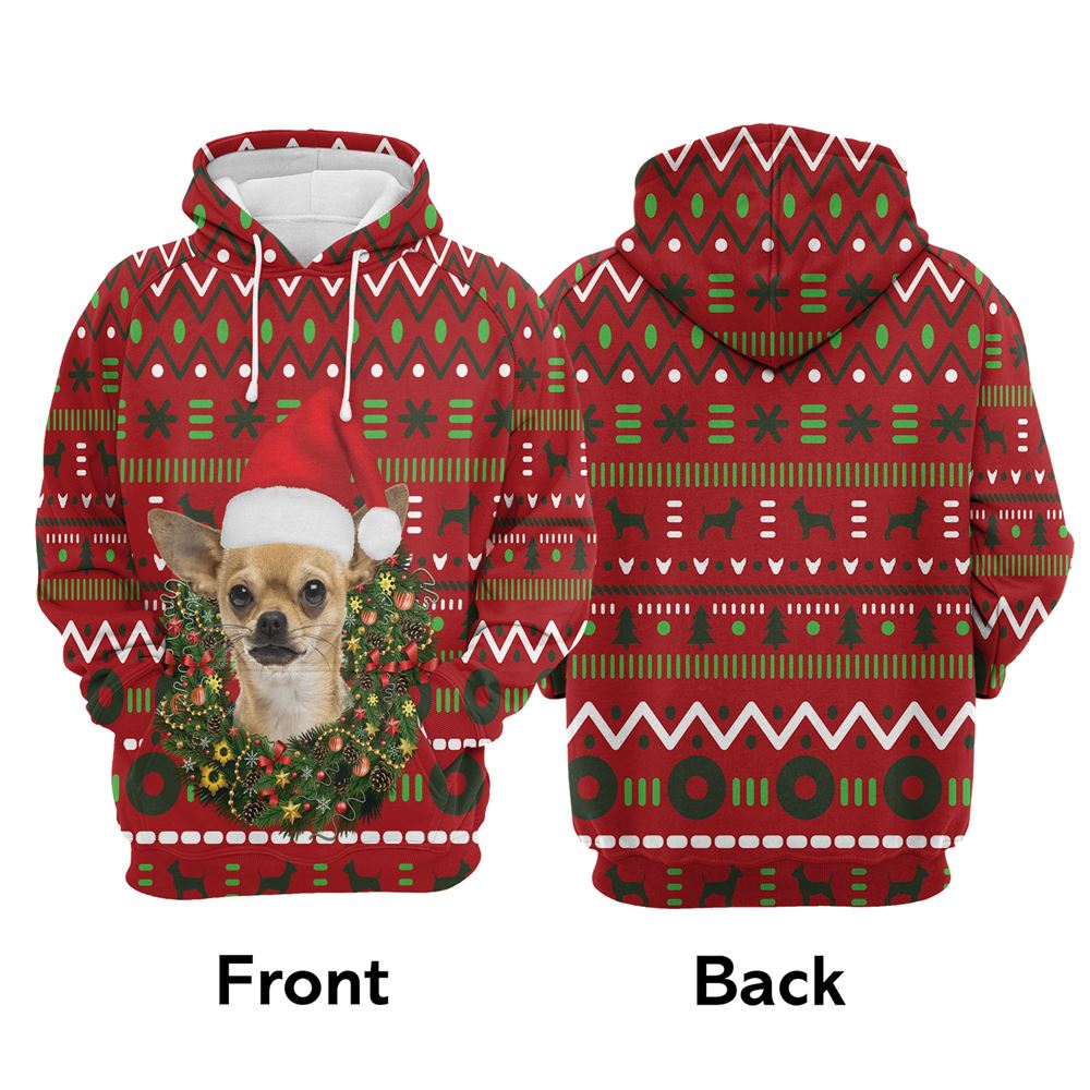 Chihuahua Merry Christmas All Over Print 3D Hoodie For Men And Women, Best Gift For Dog lovers, Best Outfit Christmas