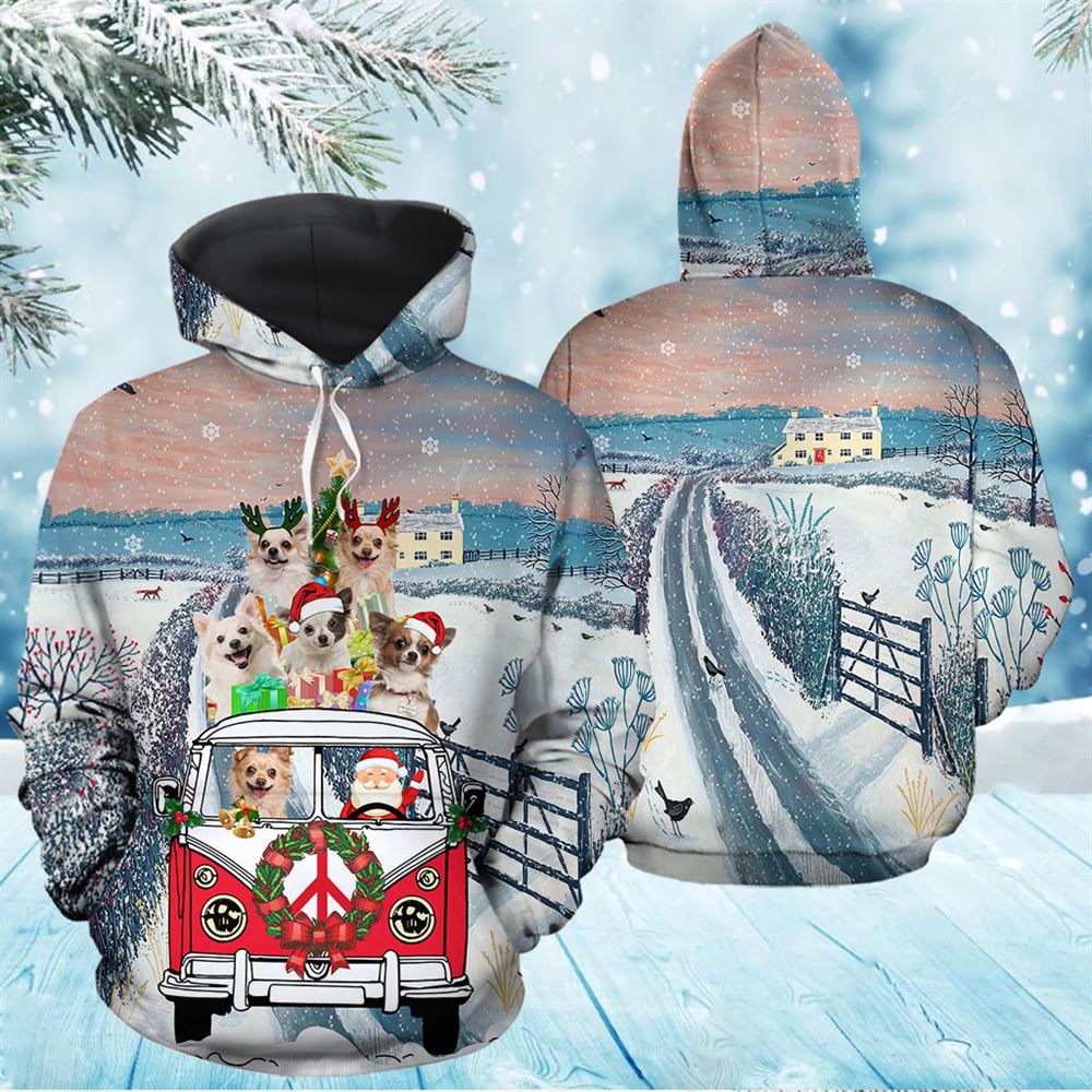 Chihuahua Santa Christmas All Over Print 3D Hoodie For Men And Women, Best Gift For Dog lovers, Best Outfit Christmas