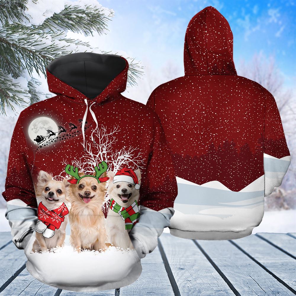 Chihuahua Wonderful Time All Over Print 3D Hoodie For Men And Women, Best Gift For Dog lovers, Best Outfit Christmas