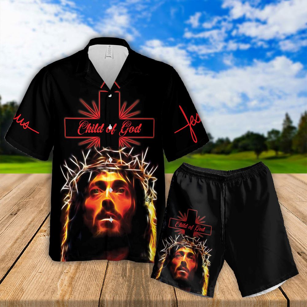 Child Of God Jesus Hawaiian Shirts - Religious Hawaiian Shirts - Hawaiian Christian For Men Women