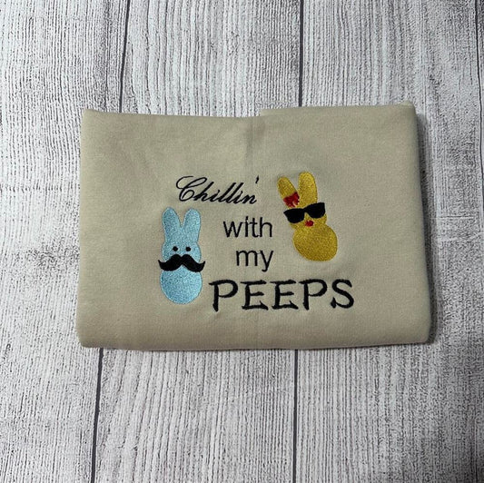 Chillin' With My Peeps Women's Embroidered Sweatshirts