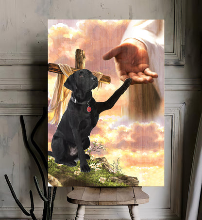 Chocolate Labrador God Hand Canvas - Canvas Decor Ideas