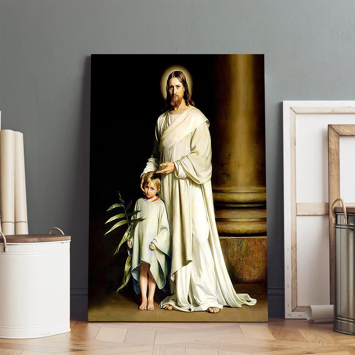 Christ And Child  Canvas Wall Art - Jesus Canvas Pictures - Christian Wall Art