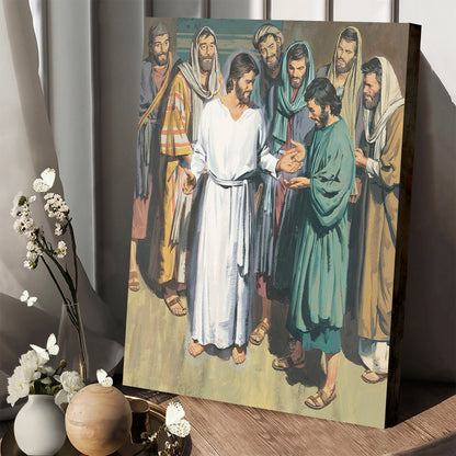 Christ Appearing To His Apostles Canvas Pictures - Religious Canvas Wall Art - Christian Paintings For Home