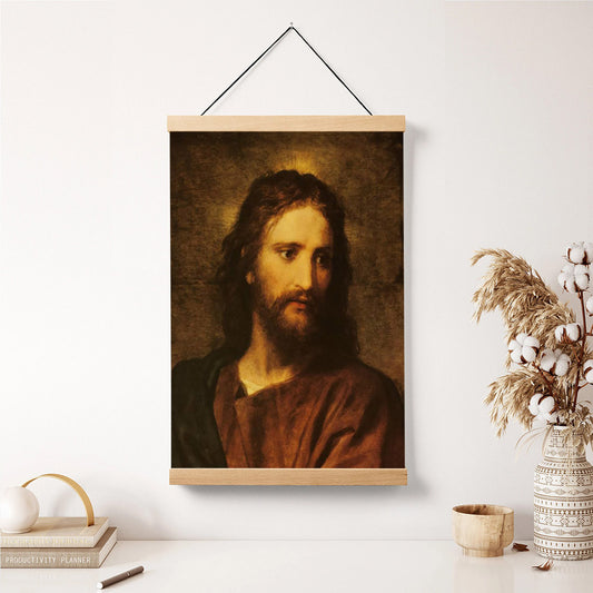 Christ At Thirty-Three Hanging Canvas Wall Art - Jesus Picture - Jesus Portrait Canvas - Religious Canvas