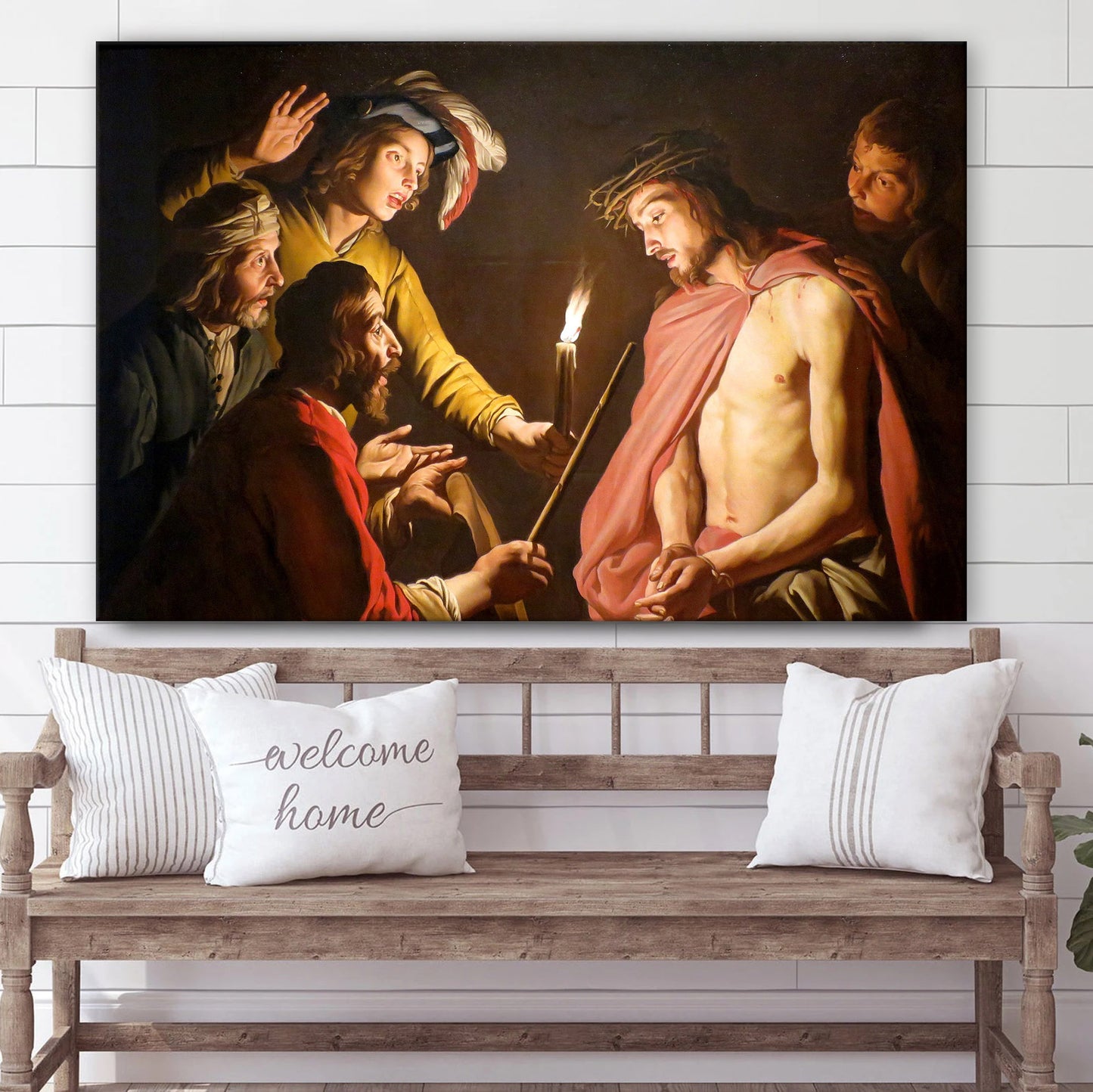 Christ Crowned With Thorns Canvas Pictures - Jesus Christ Canvas Art - Christian Wall Canvas