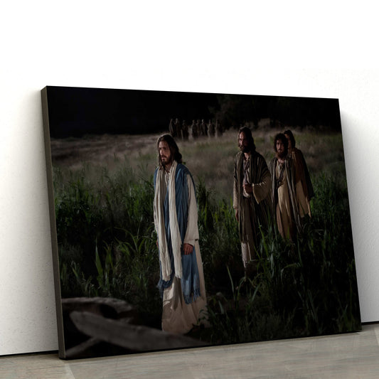 Christ Exits The Garden - Jesus Canvas Wall Art - Christian Wall Art