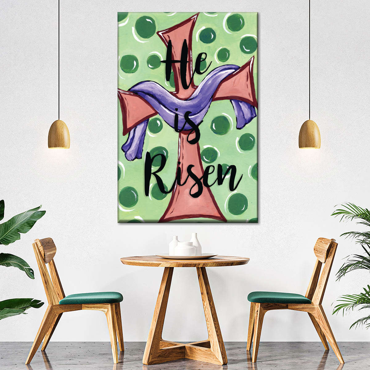 Christ He Is Risen Canvas Wall Art - Christian Wall Decor Art - Religious Wall Decor