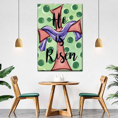 Christ He Is Risen Canvas Wall Art - Christian Wall Decor Art - Religious Wall Decor