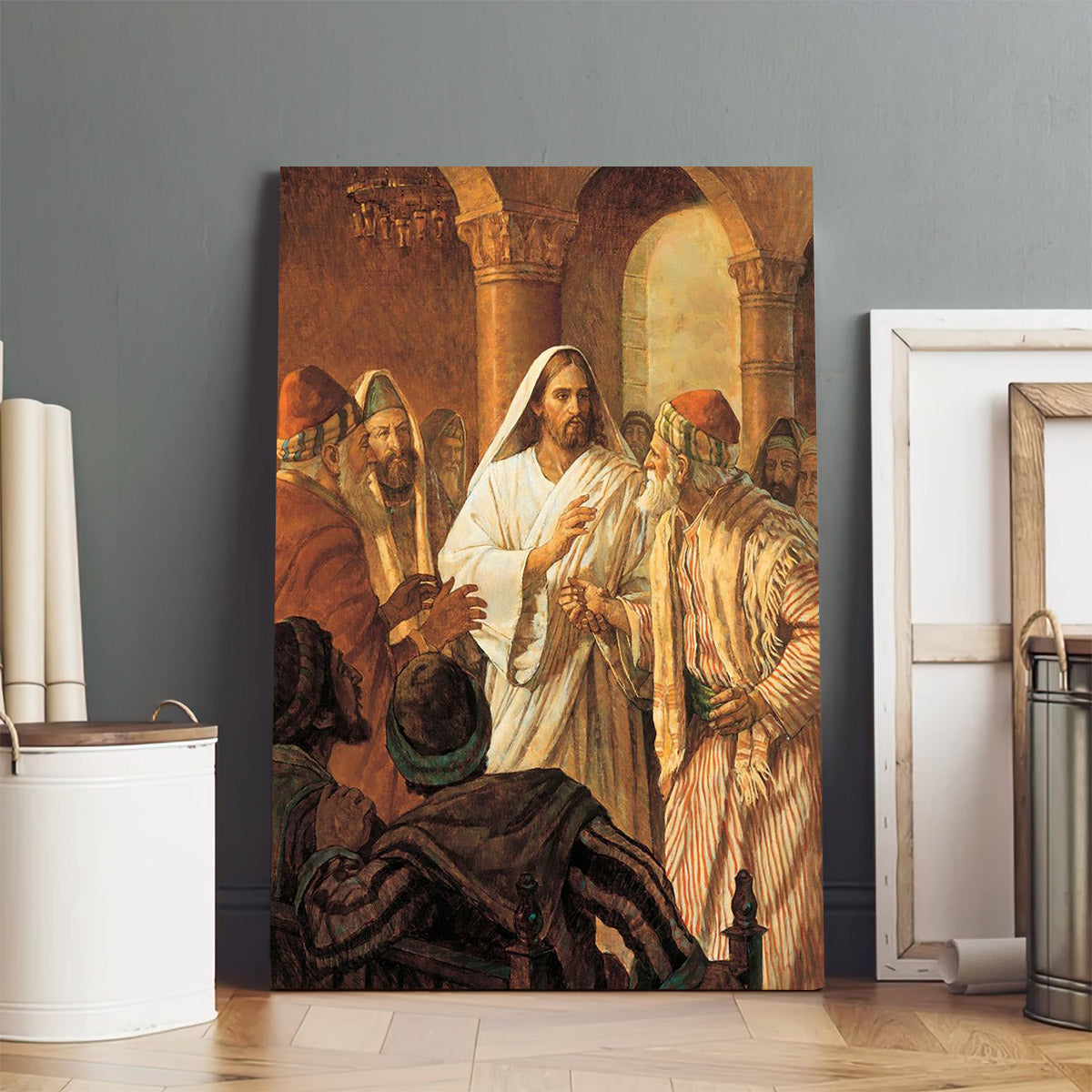 Christ Healing The Man With The Withered Hand Canvas Pictures - Religious Wall Art Canvas - Christian Paintings For Home