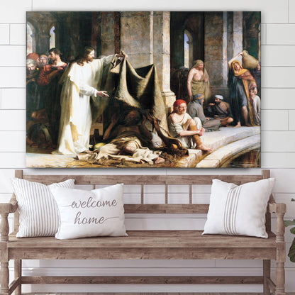 Christ Healing The Sick At Bethesda Canvas Wall Art - Christian Canvas Pictures - Religious Canvas Wall Art