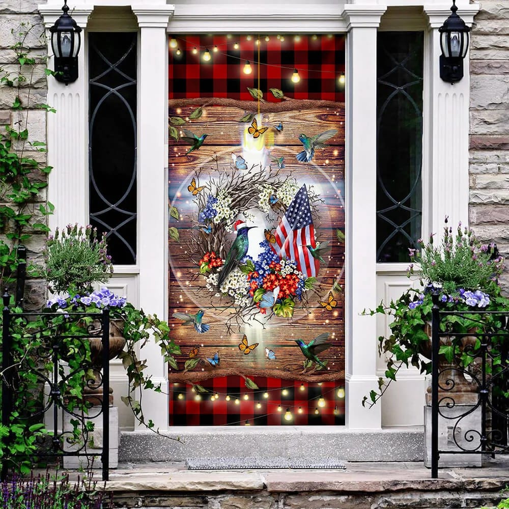 Christ Hummingbird Door Cover - Religious Door Decorations