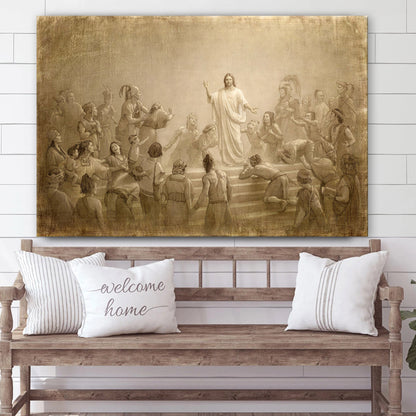 Christ In America Canvas Picture - Jesus Canvas Wall Art - Christian Wall Art