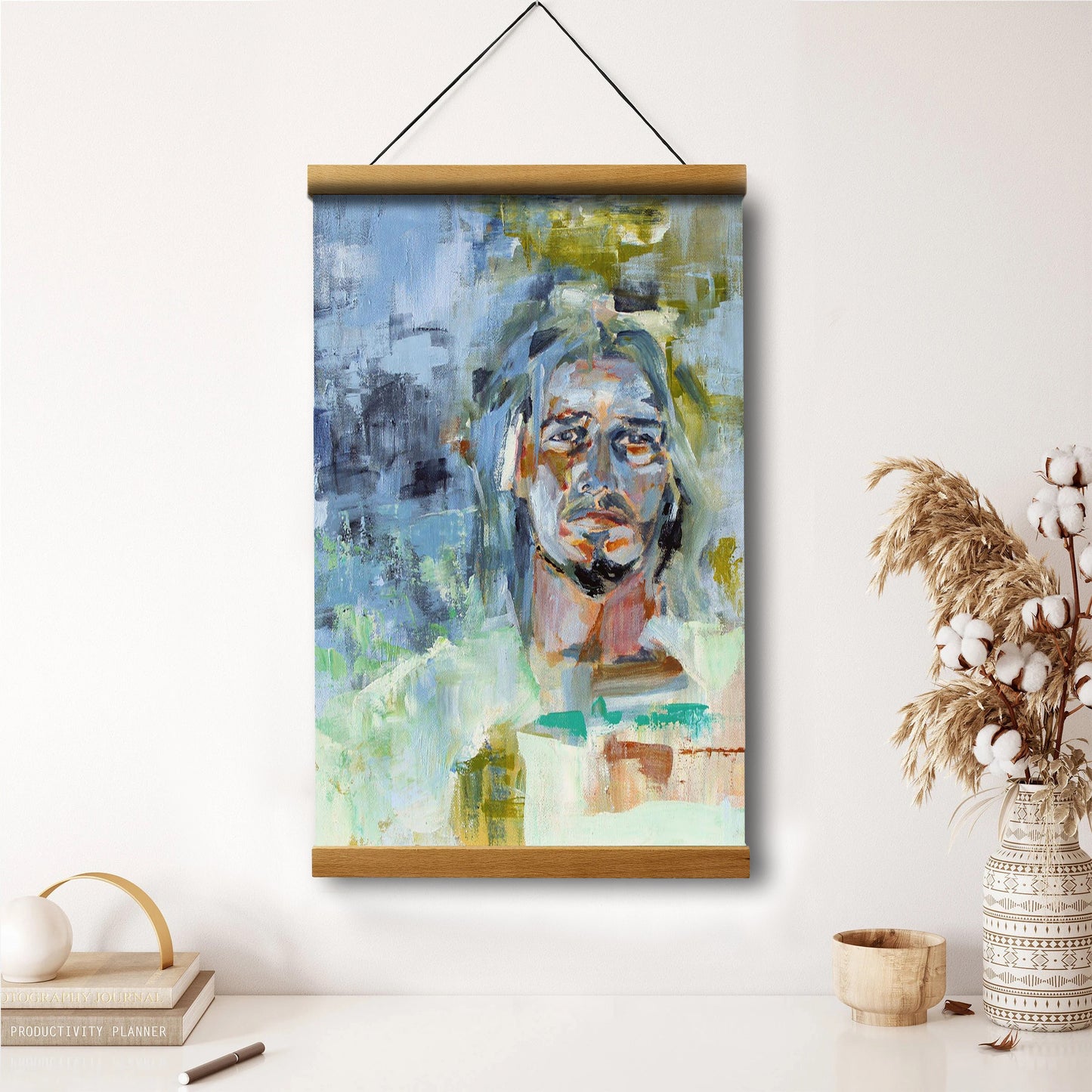 Christ In Gethsemane Hanging Canvas Wall Art - Jesus Picture - Jesus Portrait Canvas - Religious Canvas