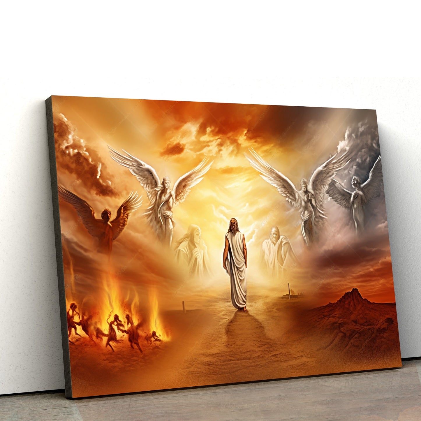 Christ In Heaven And In Hell - Canvas Picture - Jesus Christ Canvas - Christian Wall Art
