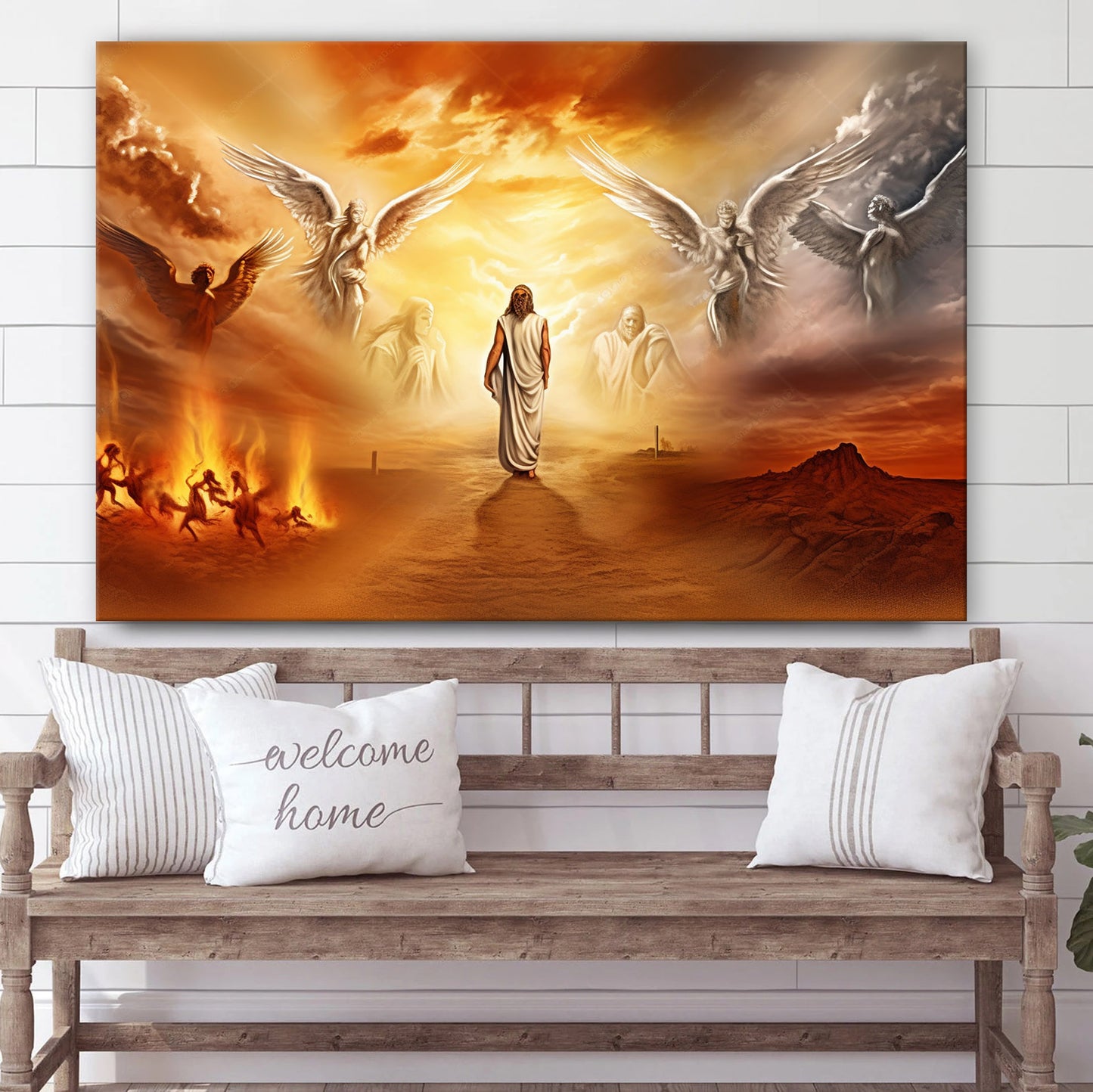 Christ In Heaven And In Hell - Canvas Picture - Jesus Christ Canvas - Christian Wall Art