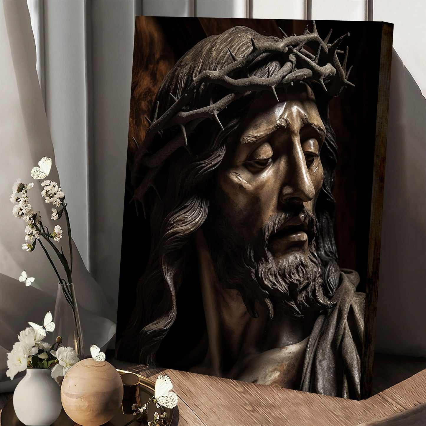 Christ Jesus On The Cross - Canvas Picture - Jesus Christ Canvas - Christian Wall Art