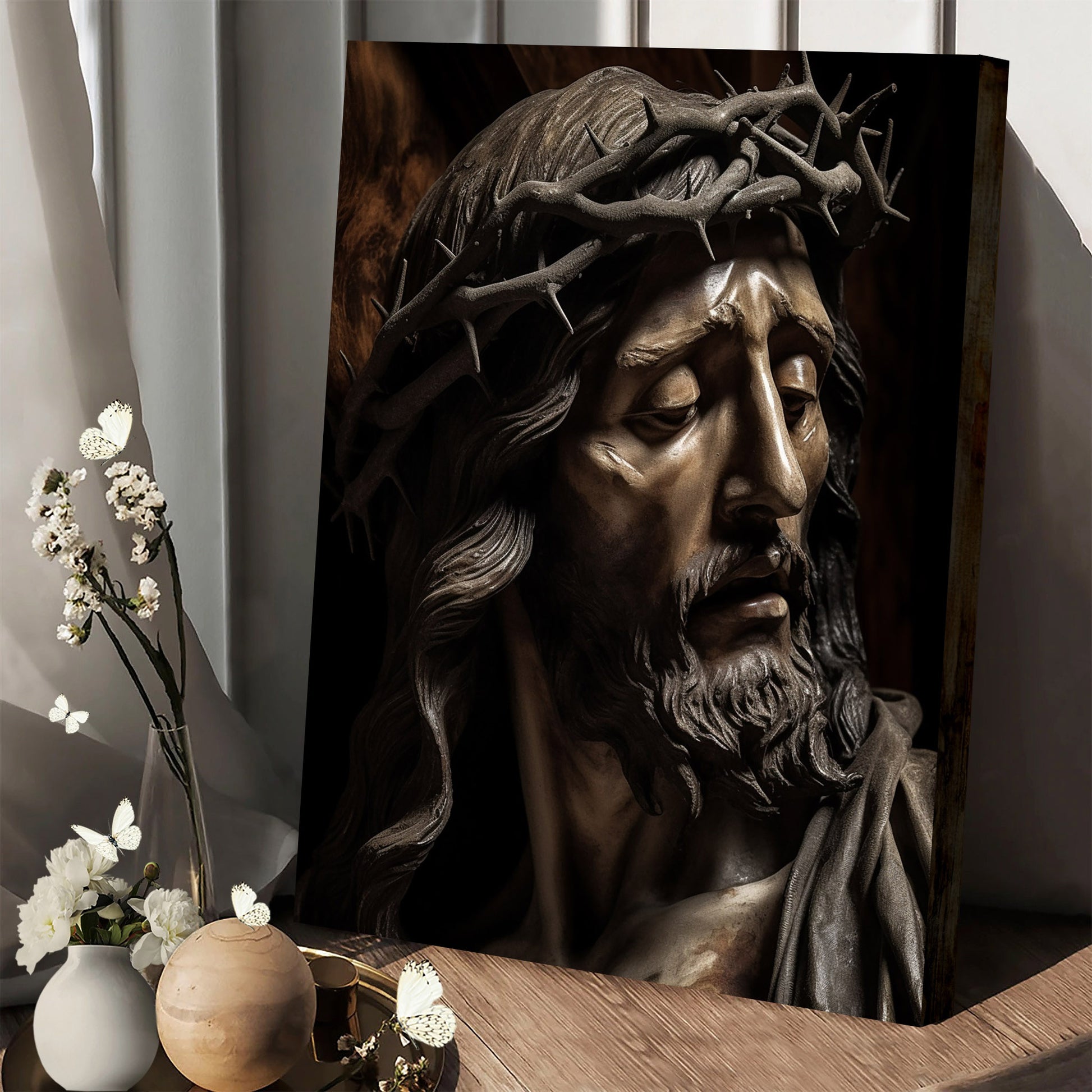 Christ Jesus On The Cross - Canvas Picture - Jesus Christ Canvas - Christian Wall Art