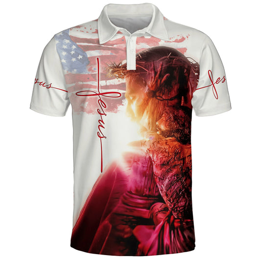 Christ Jesus Picture Polo Shirt - Christian Shirts & Shorts