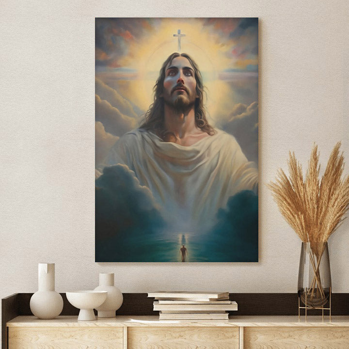 Christ Jesus Portrait Painting - Jesus Canvas Art - Christian Wall Art